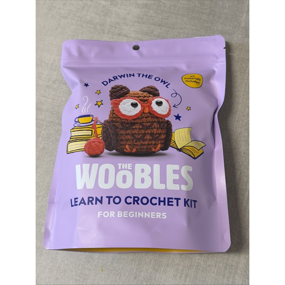 The Woobles Learn to Crochet Kit - Darwin the Owl
